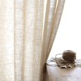thumbnail image 4 of Vangao Linen Blended Crude Curtains Light Filtering Semi Sheer Curtains 2 panels for Living Room Bedroom Grommet Drapes 52" x 84", 4 of 7