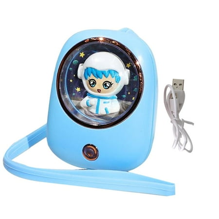 

Electric Personal Fan Necklace Fan USB for Outdoor Activities Office Desktop blue