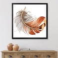 thumbnail image 3 of Designart 'Orange Ethnic Bird Feather On White' Bohemian & Eclectic Framed Art Print, 3 of 4