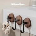 thumbnail image 2 of Walnut Wood Adhesive Hook with Strong Hold Glue, No-Drill Heavy Duty Wall Hanger for Bathroom and Kitchen Organization, Non-Marking Damage-Free Installation S, 2 of 6