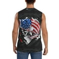 thumbnail image 4 of Fotbe Men's Largemouth Bass Fish in USA Print Men's Sleeveless Muscle Tank Tops Casual T-Shirts for Gym Workout Beach-Small, 4 of 8