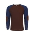 thumbnail image 5 of OIOLOYJM Waffle Shirts for Men Casual Henley Workout Golf Shirts Long Sleeve Knit T-Shirt Thermal Warm Soft Button Comfort Tops Coffee S, 5 of 5