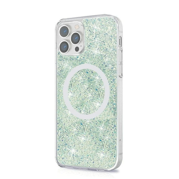SaharaCase Sparkle Case with MagSafe for Apple iPhone 13 Pro Max Clear Teal Green (CP00166)