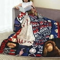 thumbnail image 6 of Baseball Blanket and Throws Sports Lover Gifts for Men Throw Blankets Baseball Decor Soft Cozy Fleece Plush Warm Flannel Bedding Blanket for Boys Kids Adults Couch Travel 50"X60", 6 of 6