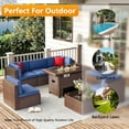 thumbnail image 7 of Sunmthink 8 Steel Water-resistant Outdoor Conversation Sets with Sofas and Table, Bule, 7 of 7