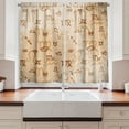 thumbnail image 2 of Ambesonne Astrology Kitchen Curtains, Zodiac Signs Grunge, 55"x39", Pale Brown and Caramel, 2 of 3