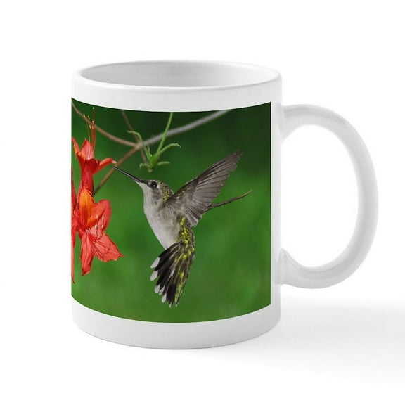 CafePress - Hummingbird Pair Mug - 11 oz Ceramic Mug - Novelty Coffee Tea Cup