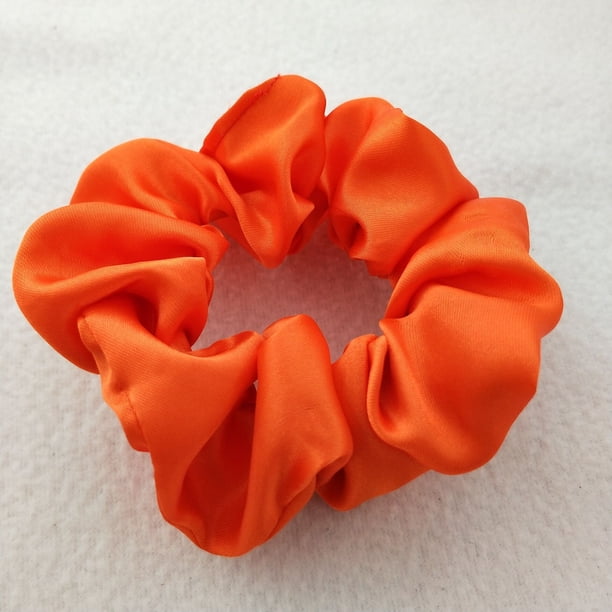 Anillo para el cabello de satén de 60 colores de color sólido Anillo para el cabello de satén de 204 colores Anillo para el cabello de intestino grueso Flor