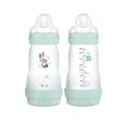 thumbnail image 1 of MAM Easy Start Anti-Colic Baby Bottles, 2x9oz Bottles, Medium Flow Bottles with Silicone Nipple, Baby Bottles for Baby Boy, 1 of 10