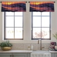 thumbnail image 4 of LALILO Kitchen Curtain Valance Green Tree Willow White Rod Pocket Window Curtain 52"x 18" Set of 2, 4 of 7