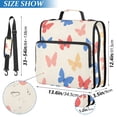 thumbnail image 2 of FORMRS Zipper Binder with Shoulder Strap 2-inch Ring 500 Sheet Capacity File Bag, Red Butterflies, 2 of 5