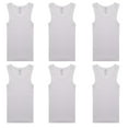 thumbnail image 3 of Buyless Fashion Boys Scoop Neck Tagless Undershirts Soft Cotton Tank Top (6 Pack) 1-2, 3 of 7
