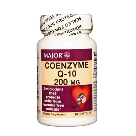 Major Coenzyme Q-10 Softgels, 200 mg, 30 Count