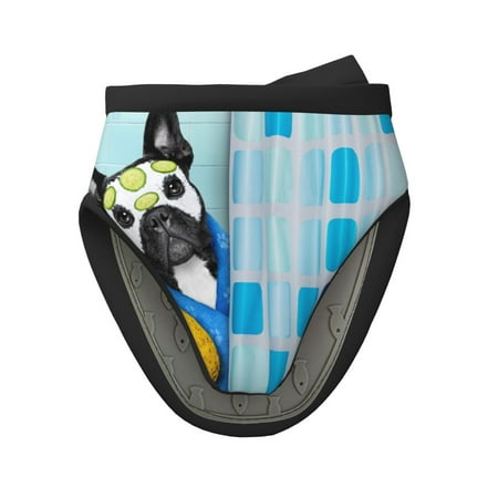 

Qekee French Bulldog Dog in a Bathtub Print Non-Slip Mini Oven Mitt Silicone Oven Mitts Heat Resistant Kitchen Mittens Pinch Mitts Cooking Mitts