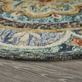 thumbnail image 7 of Ox Bay Elisa 4' Round Blue/Black Floral Medallion Indoor Area Rug, 7 of 7