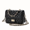 thumbnail image 4 of Genuine Leather Cowhide Crossbody Bag, Women's Quilted Chain Shoulder Purse, 4 of 10