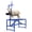 Blue, variant on Accreate 47" Sturdy Steel Goat Station with Movable Head and Leg Rests, Plus Feeding Area - for Grooming, Shearing, Examining, and Milking