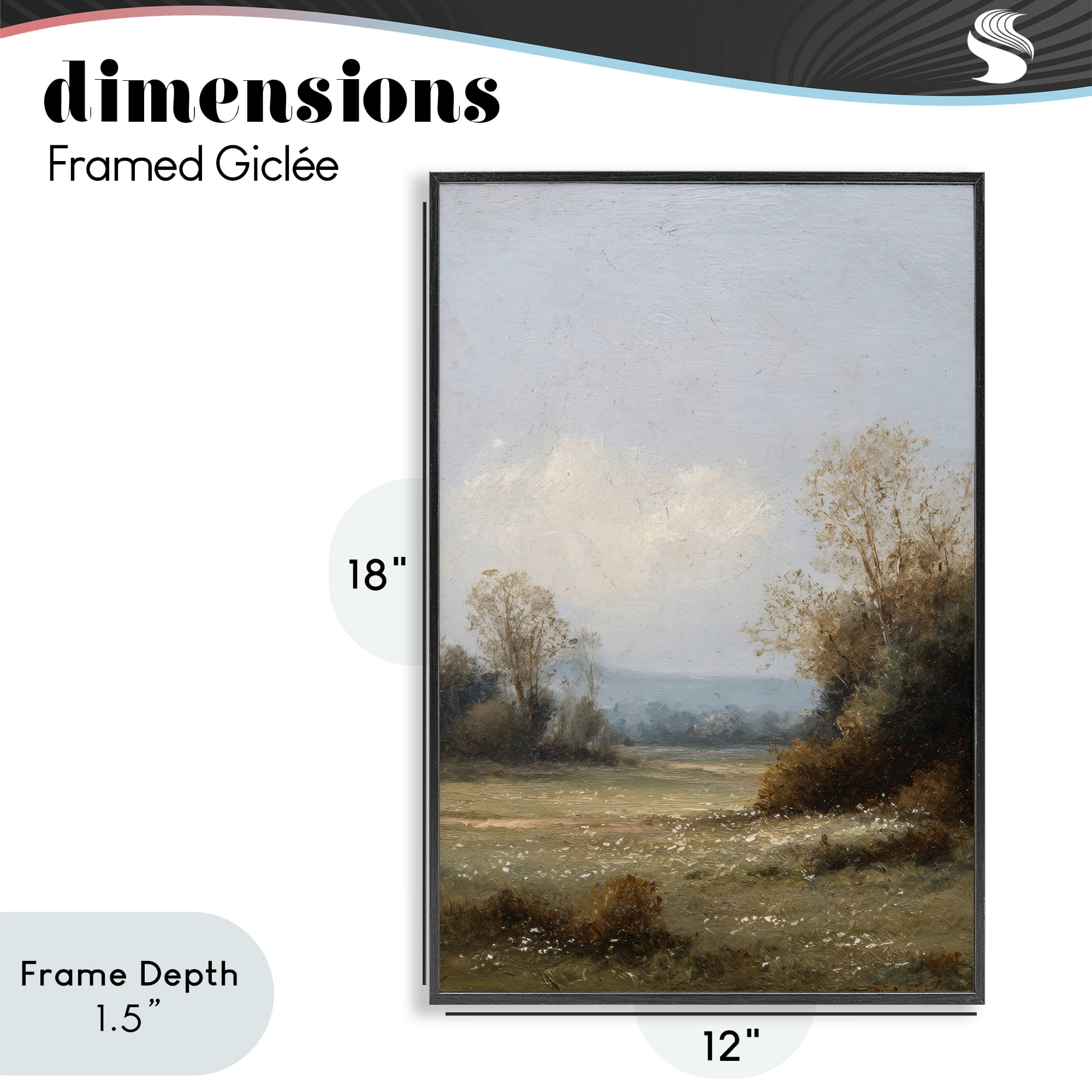 Stupell Industries Silent Little Meadow Black Framed Giclee Art, design by Petal Prints Design