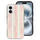 thumbnail image 2 of Funda de TPU a rayas para iPhone 16: ultrafina, a prueba de golpes, antiamarilleo, resistente a arañazos, compatible con carga inalámbrica, agarre mejorado, estilo negro., 2 of 7