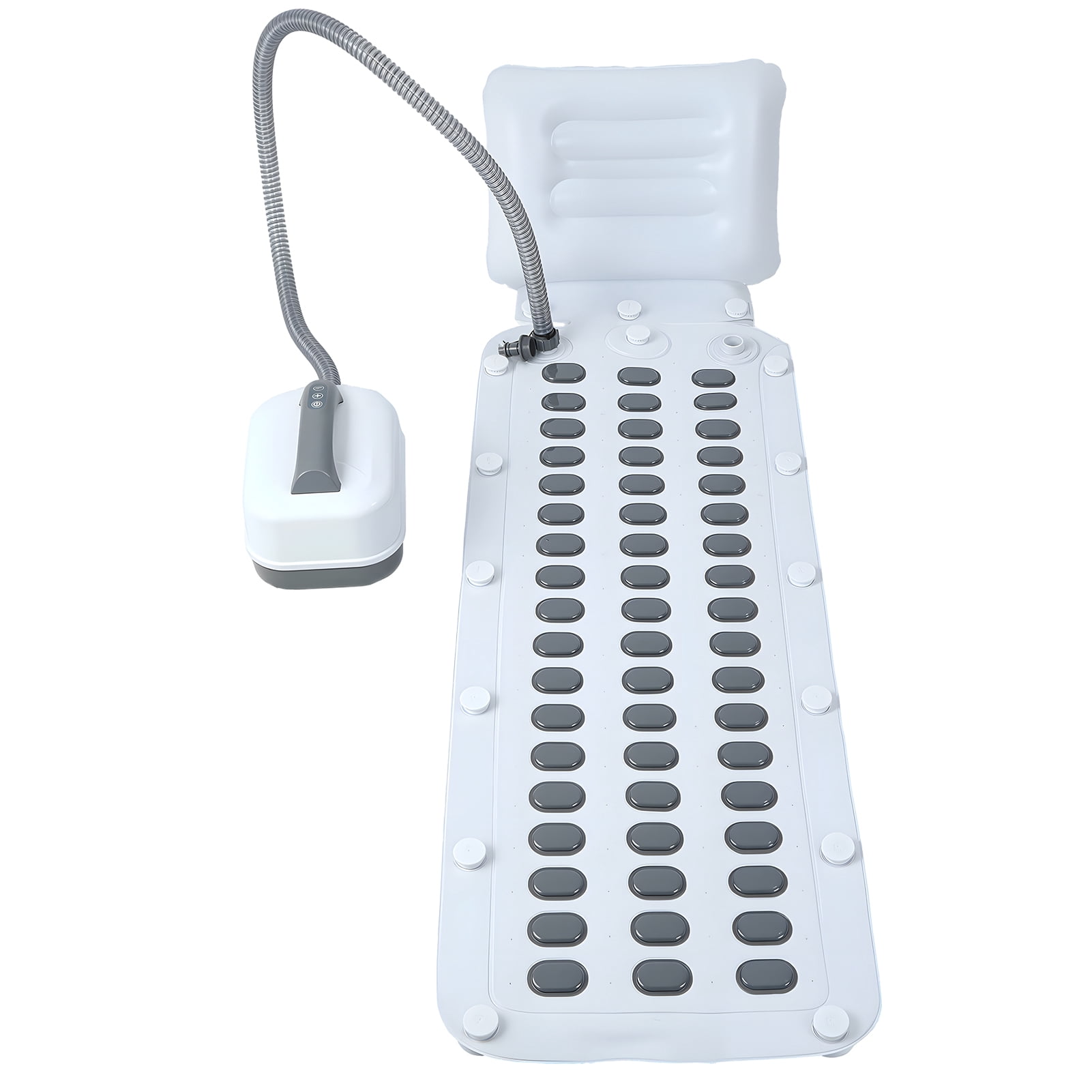 Fompes Electric Bubble Massage Bathtub Mat, Non-Slip Full-Body Waterproof Hot Tub Spa Mat for Bath with Suction Cups Bathing Electric Air Pump & Remote Control, 6-Speed Adjustable Massage, Blue