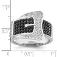 thumbnail image 2 of Auriga Fine Jewelry 925 Sterling Silver Cubic Zirconia Buckle Ring Size 6 for Women, 2 of 6