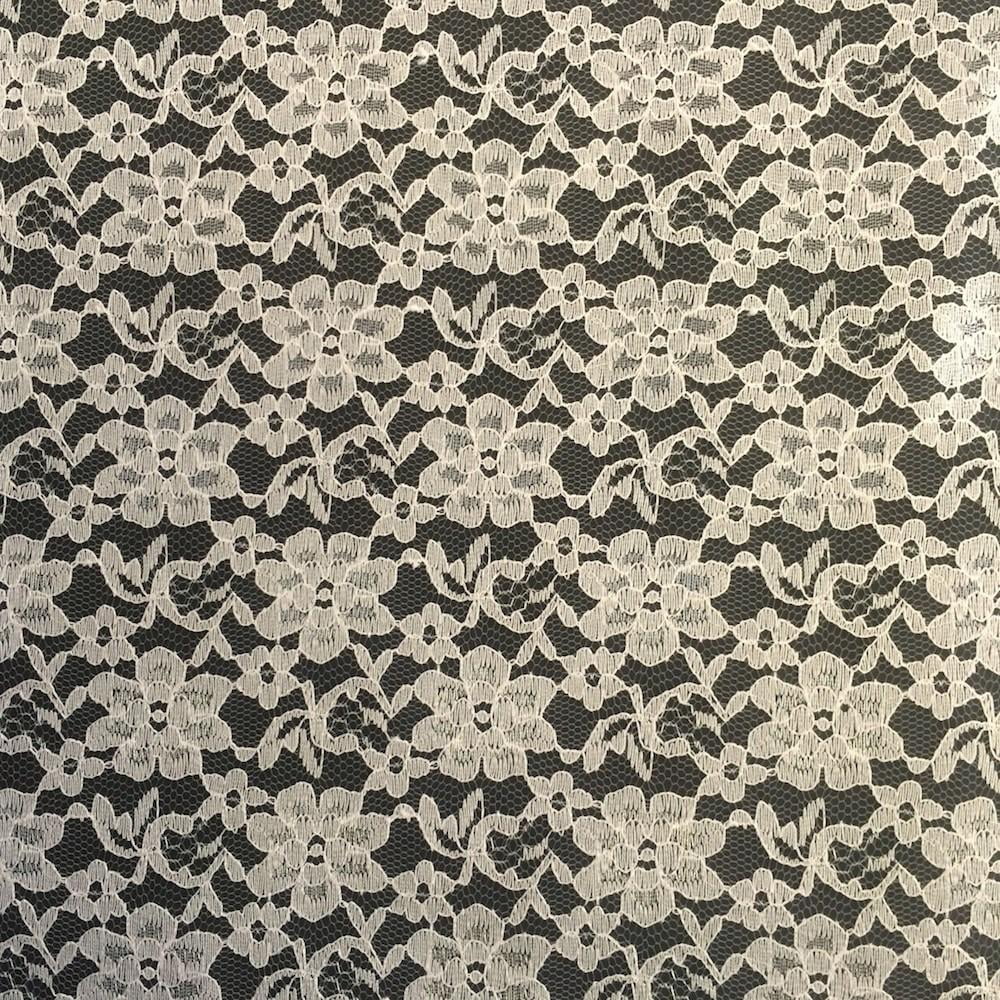 Raschel Lace Fabric 60 Wide Polyester French Floral By The Yard White Walmart Com Walmart Com