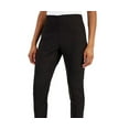 thumbnail image 2 of Anne Klein Women's Pull On Printed Hollywood Waist Ankle Pants Black Size Petite Large, 2 of 3