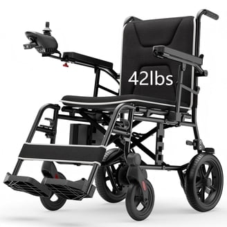 VERPAL Lightweight Foldable Electric Wheelchair, 15 Miles Range