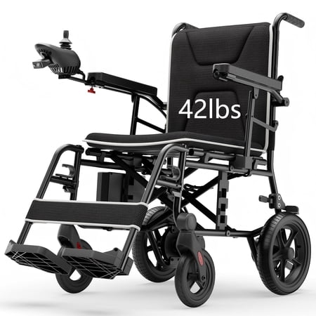 Morrean 42lbs Lightweight Electric Wheelchairs Foldable Motorized Wheelchair for Seniors,500W Motros,15 Miles,Up to 300lb