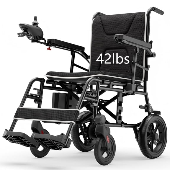 Morrean 42lbs Lightweight Electric Wheelchairs Foldable Motorized Wheelchair for Seniors,500W Motros,15 Miles,Up to 300lb