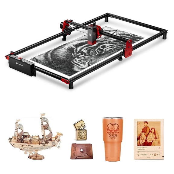 AlgoLaser DIY KIT 10W Laser Engraver with Expansion Kit, Support WIFI APP Control and Emergency Stop, 400x850mm Engraving Area Laser Engraving Machine for DIY Wood and Metal