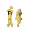 thumbnail image 2 of Home Bedroom Mirror Sticker Toilet Room Sign Decorative Bathroom Sign For Hotel Bar Restaurant Mirror Wall Creative Wall Decals, 2 of 4