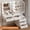 White, variant on Ataucjin Makeup Vanity with Lighted Mirror, Vanity Mirror with Lights and Table & Power Outlet, Vanity Desk with Power Strip, Adjustable Lighting, 5 Drawers, for Bedroom, Dressing Room, White & Gold