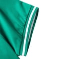 thumbnail image 5 of Mens Polo Shirts Short Sleeve Dual Tipped Collar T-Shirt Cotton Pique Buttons Classic Fit Casual Golf Shirts Turquoise 3XL, 5 of 9