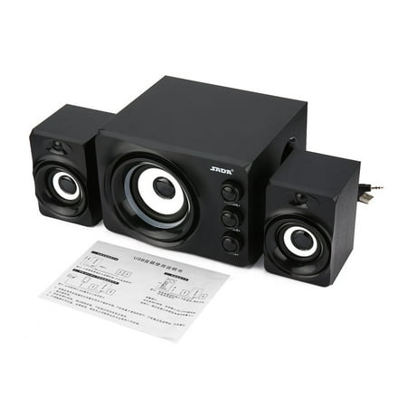 - SADA D-206 Mini Wired Portable Combination Speaker Colorful LED Column Multimedia Stereo Computer Speakers 2.1 USB Power