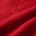thumbnail image 6 of Zormilly Red Sweaters for Women Long Sleeve V Neck Soft Oversized Sweaters Winter Brushed Knit Tops, S-L, 6 of 8