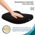 thumbnail image 7 of Sealy Memory Foam Car Seat Cushion – Gel Seat Cushions for Office Chairs, Tailbone Pain Relief Cushion, Cooling Pillow, Slim Fit Car Seat, 7 of 7