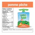 thumbnail image 4 of GoGo squeeZ Compote de Fruits, Pomme Pêche, Sans Sucre Ajouté. 90g par Pochette, 4 Pochettes, 4 of 5