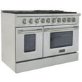 thumbnail image 4 of 48 in. 6.7 cu. ft. Dual Fuel Range for Propane Gas in Stainless Steel, 4 of 15