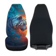 thumbnail image 6 of XYZCANDO Fire & Ice Tiger & Leopard Animal Print Car Front Seat Covers for Woman Thin Car Seat Covers Easy Install Anti-Scratch, for Van SUV Truck, 6 of 9