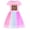 Pink, variant on Girls Punch Monkeys Anime Fans Cartoon Graphics Printed Costume Casual Tutu Tulle Dress Summer Short Sleeve Cute Playwear Round Neck Rainbow Star Ruffle Skirt Cosplay Party Clothes Outfits Gift 3-9