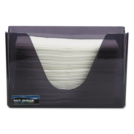 San Jamar Countertop Folded Towel Dispenser, Plastic, Black Pearl, 11 x 4 3/8 x 7