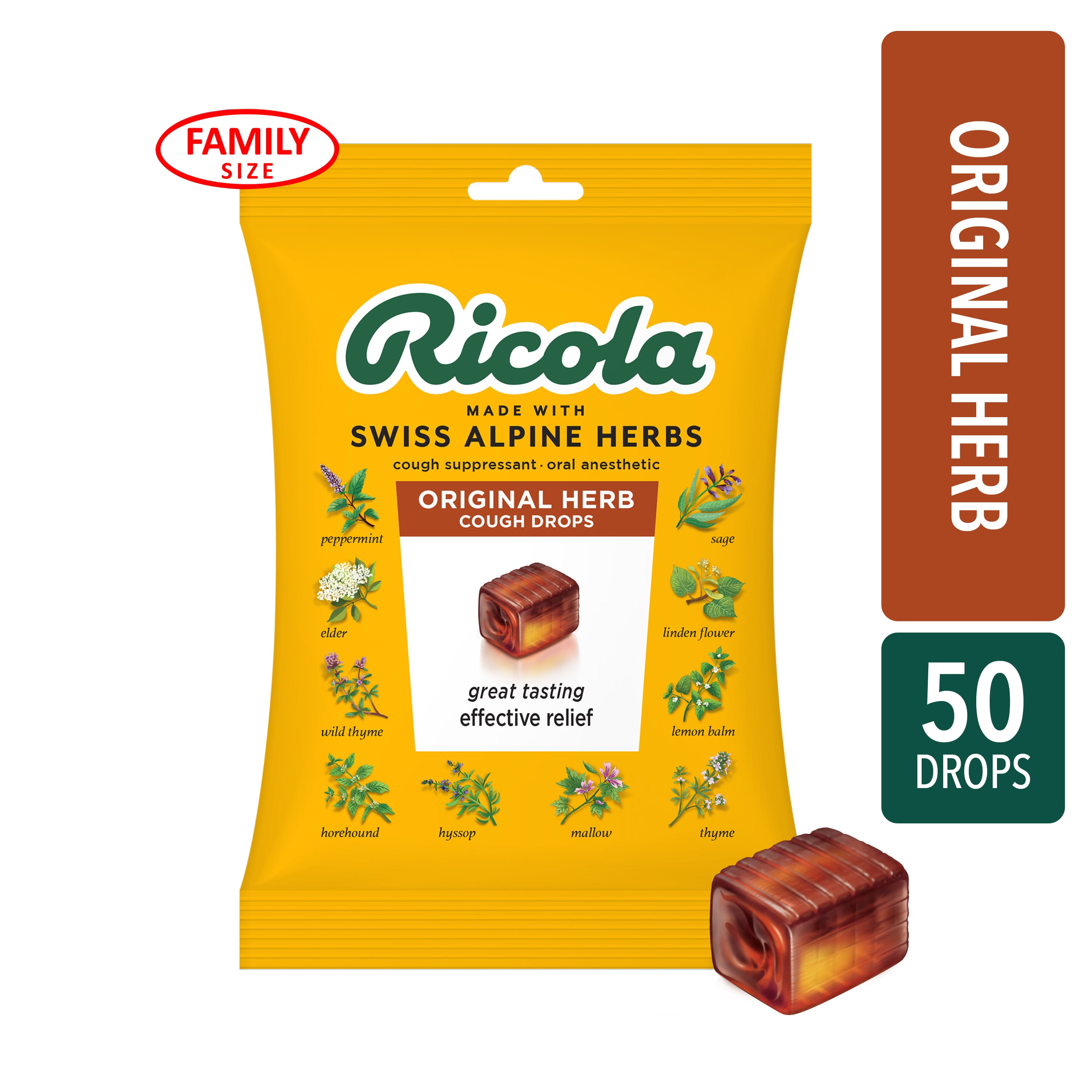Ricola Natural Herb Cough Drops 50 Each