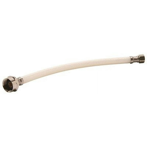 TOILET CONNECTOR PVC, 1/2 IN. FLARE X 7/8 IN. METAL BALLCOCK X 12 IN. per 10 Each