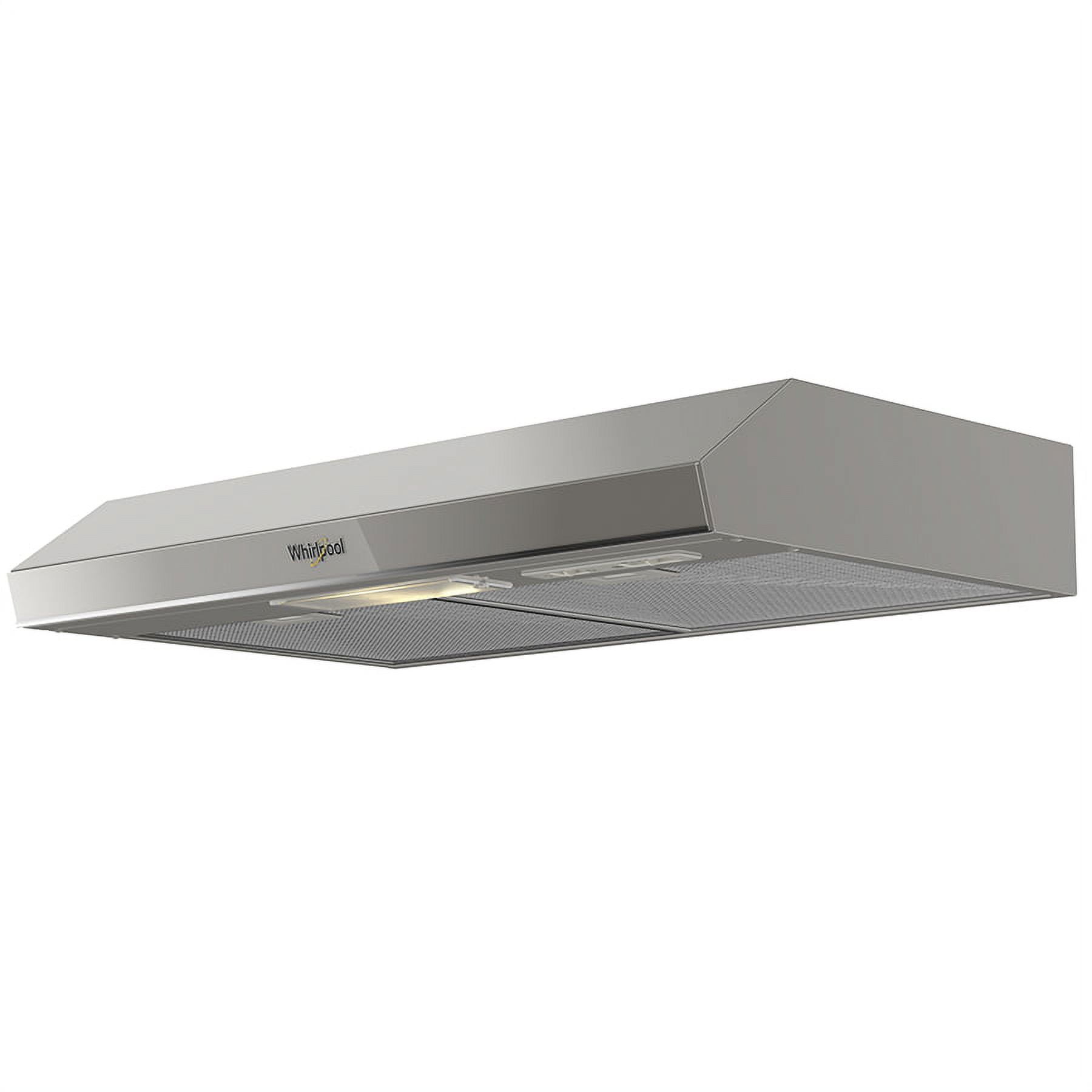 Whirlpool WH7610D: Unique 30" Under-Cabinet Hood with Decorative glass.