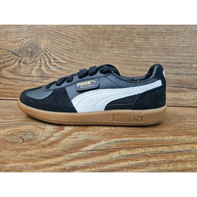 PU & MA Palermo Leather Black Feather Grey Gum shoes 396464-03