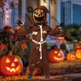 thumbnail image 4 of Joyfy Scary Scarecrow Pumpkin Costume for Kids, Pumpkin Costume for Boys, Scarecrow Halloween Costume with Pumpkin Mask for Toddler Halloween Fancy Dress Cosplay 5-10 Years, 4 of 6