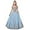 Dusty Blue, variant on Off-Shoulder Flower Girl Dress Elegant Tulle Princess Pageant Dress with Lace Appliques First Communion & Wedding Dress for Girls (Ages 2-16)