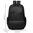 thumbnail image 2 of Mochila de negocios para hombre, impermeable, para portátil, mochila de viaje con monedero (Negro), 2 of 7