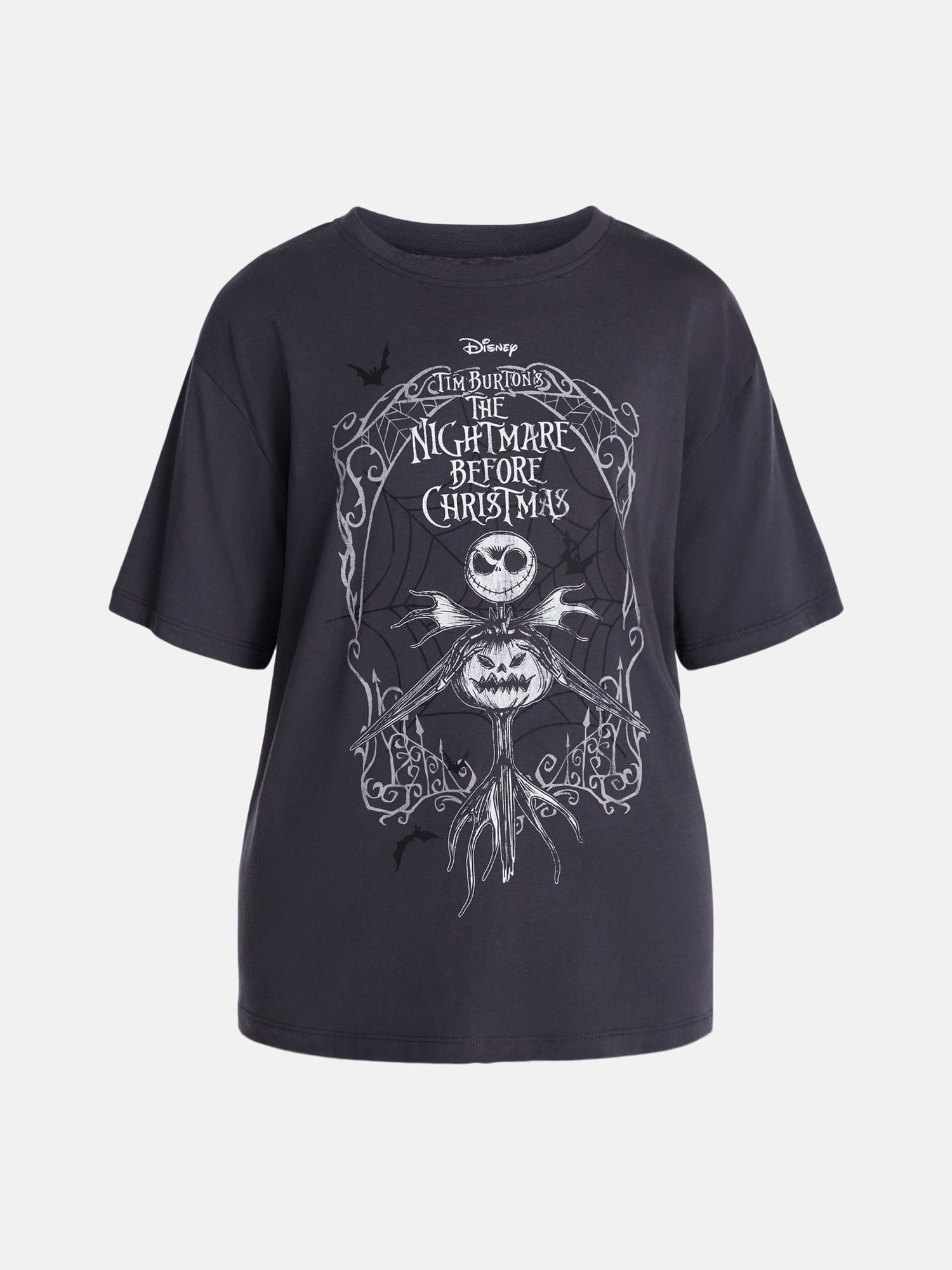 Disney Nightmare Before Christmas Women's Halloween Layered Look Graphic Tee, Sizes XXS-XXL